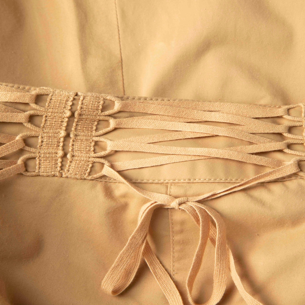 Plein Sud Beige Lace Waistband Trousers Plein Sud Beige Lace Waistband Trousers