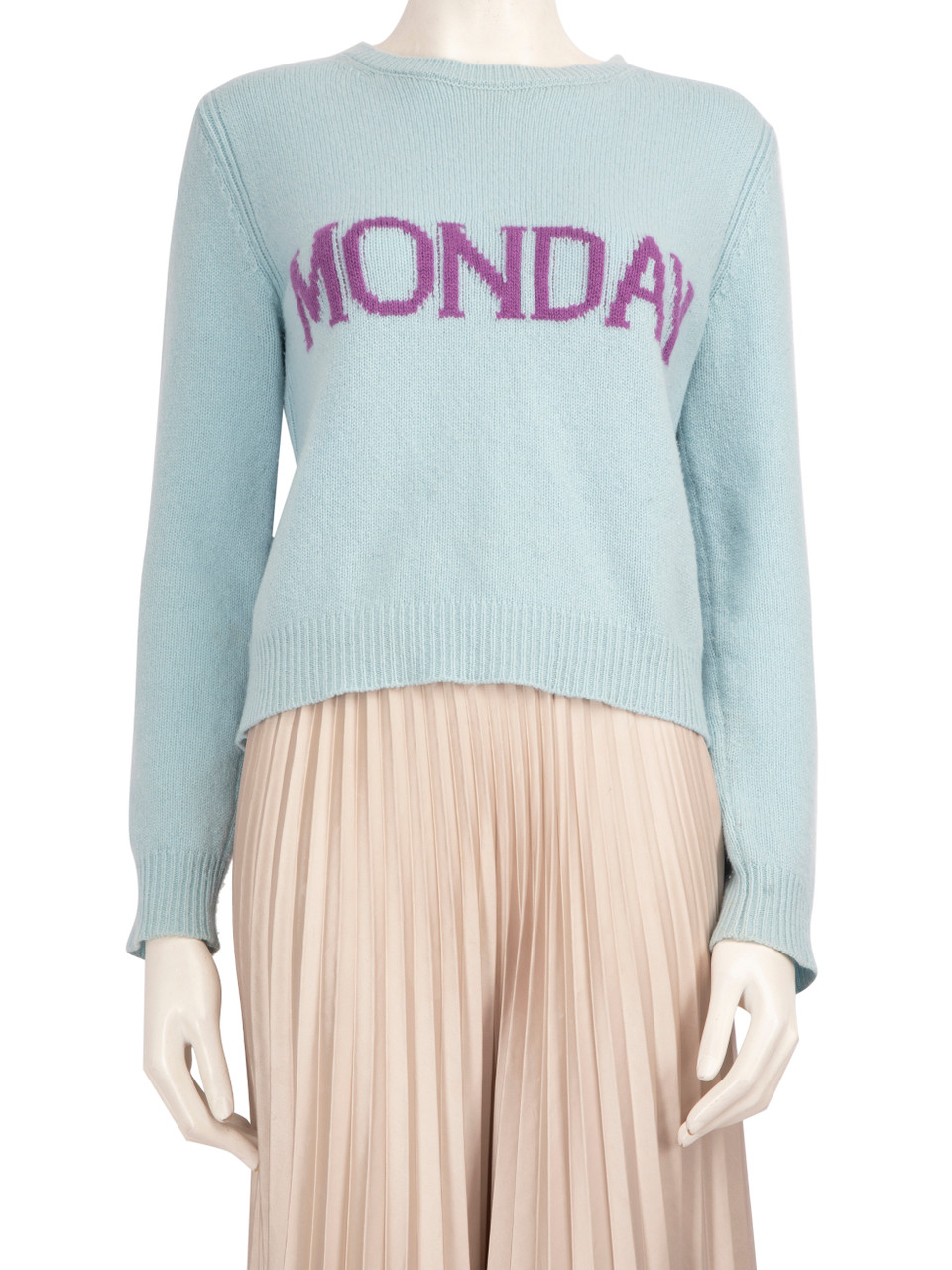 Alberta Ferretti Blue Wool Knitted Jumper Alberta Ferretti Blue Wool Knitted Jumper