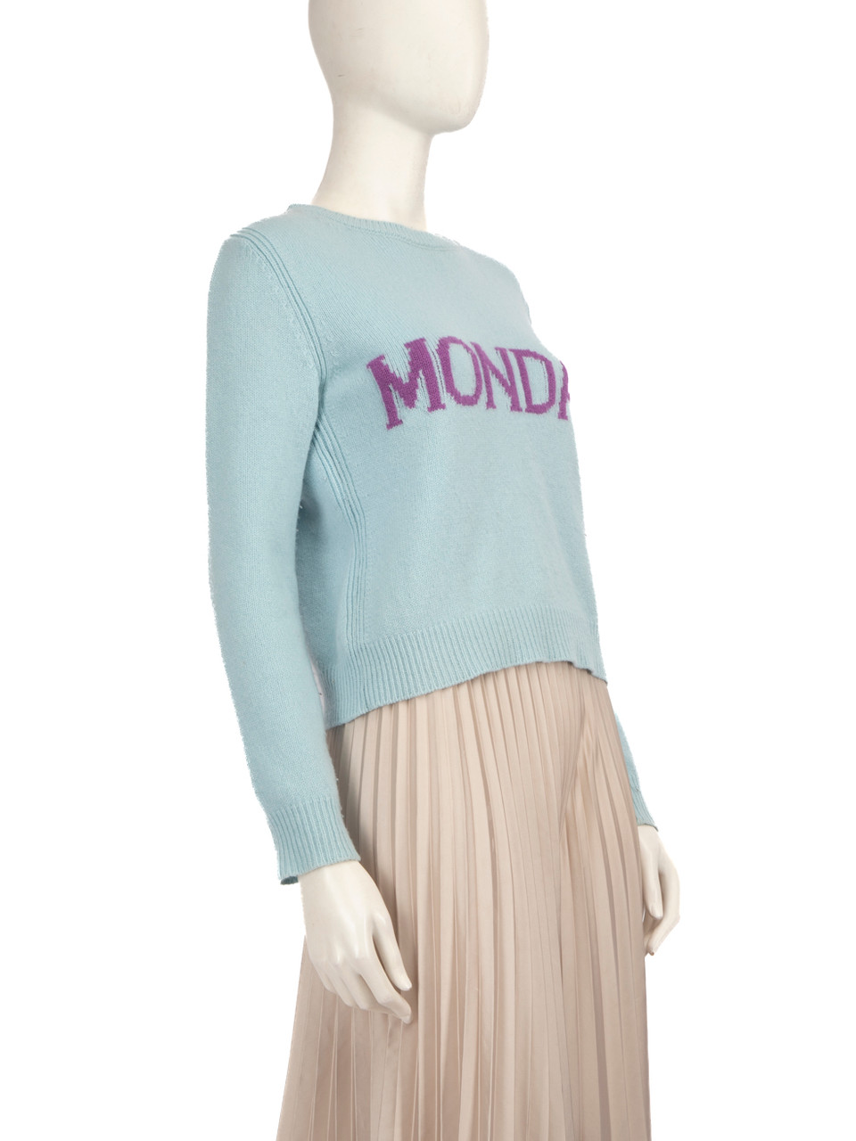Alberta Ferretti Blue Wool Knitted Jumper Alberta Ferretti Blue Wool Knitted Jumper