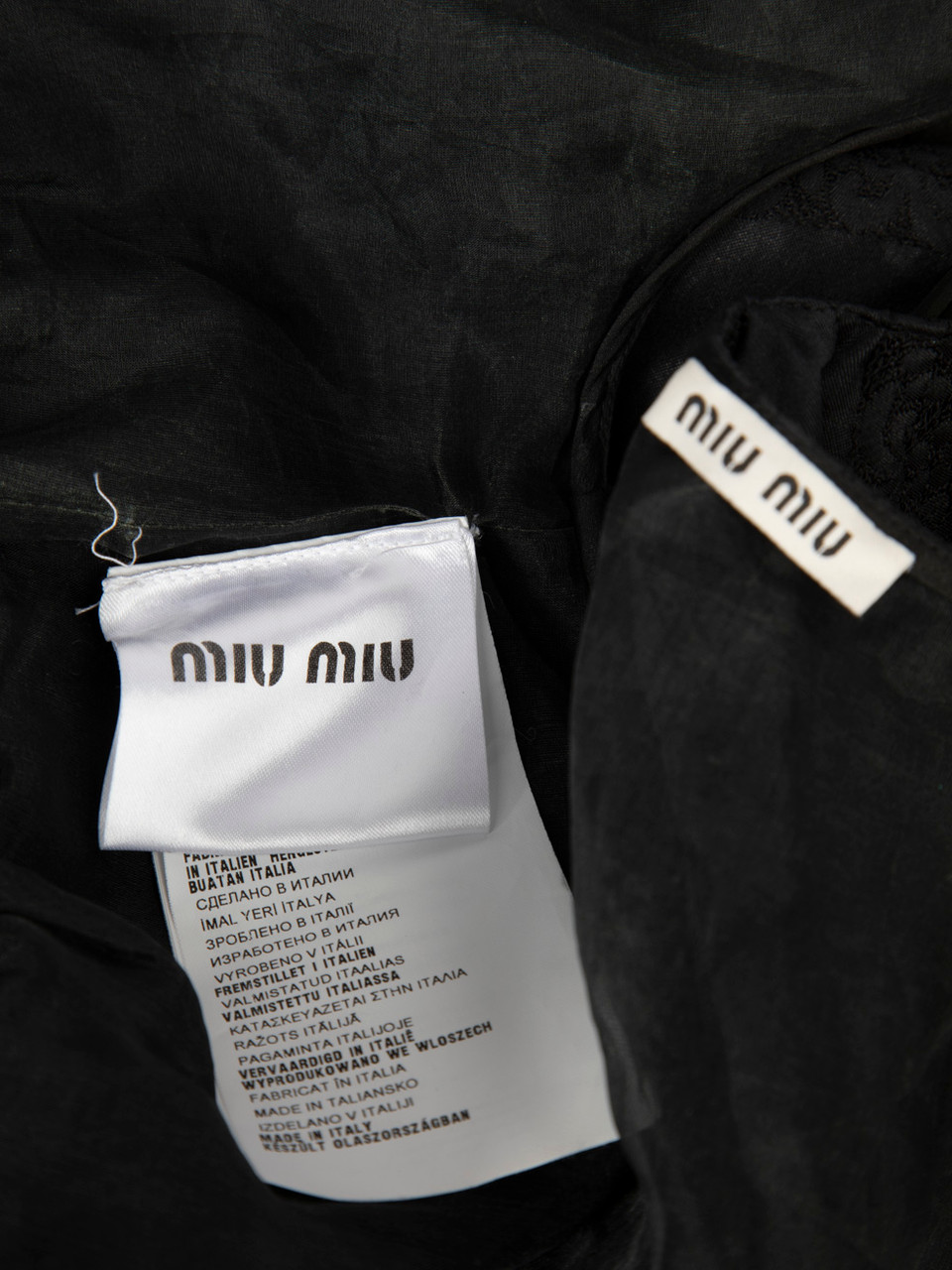 Miu Miu Black Silk Floral Bralette Top Miu Miu Black Silk Floral Bralette Top