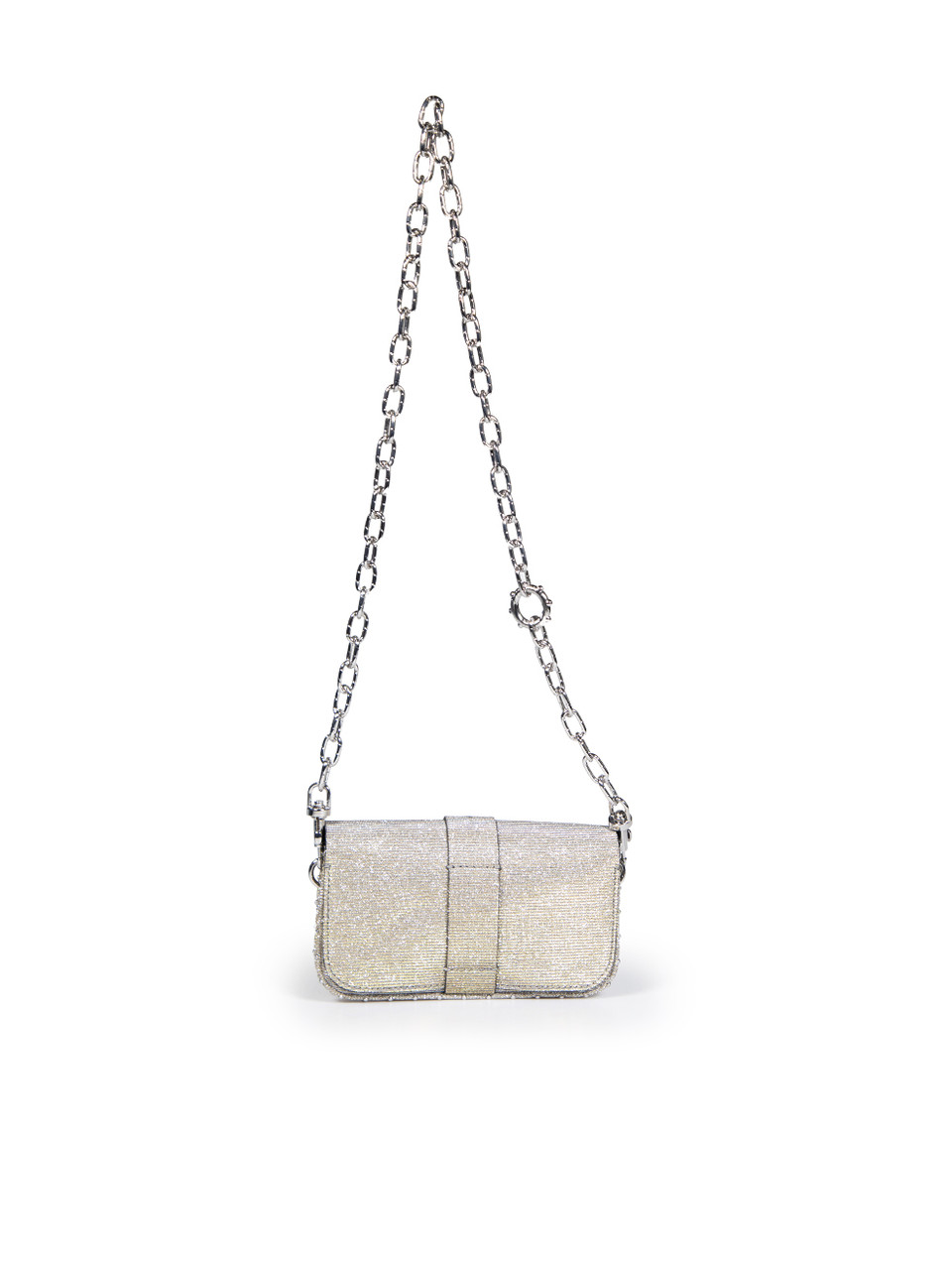 Zadig & Voltaire Silver Glitter Kate Wallet Bag Zadig & Voltaire Silver Glitter Kate Wallet Bag