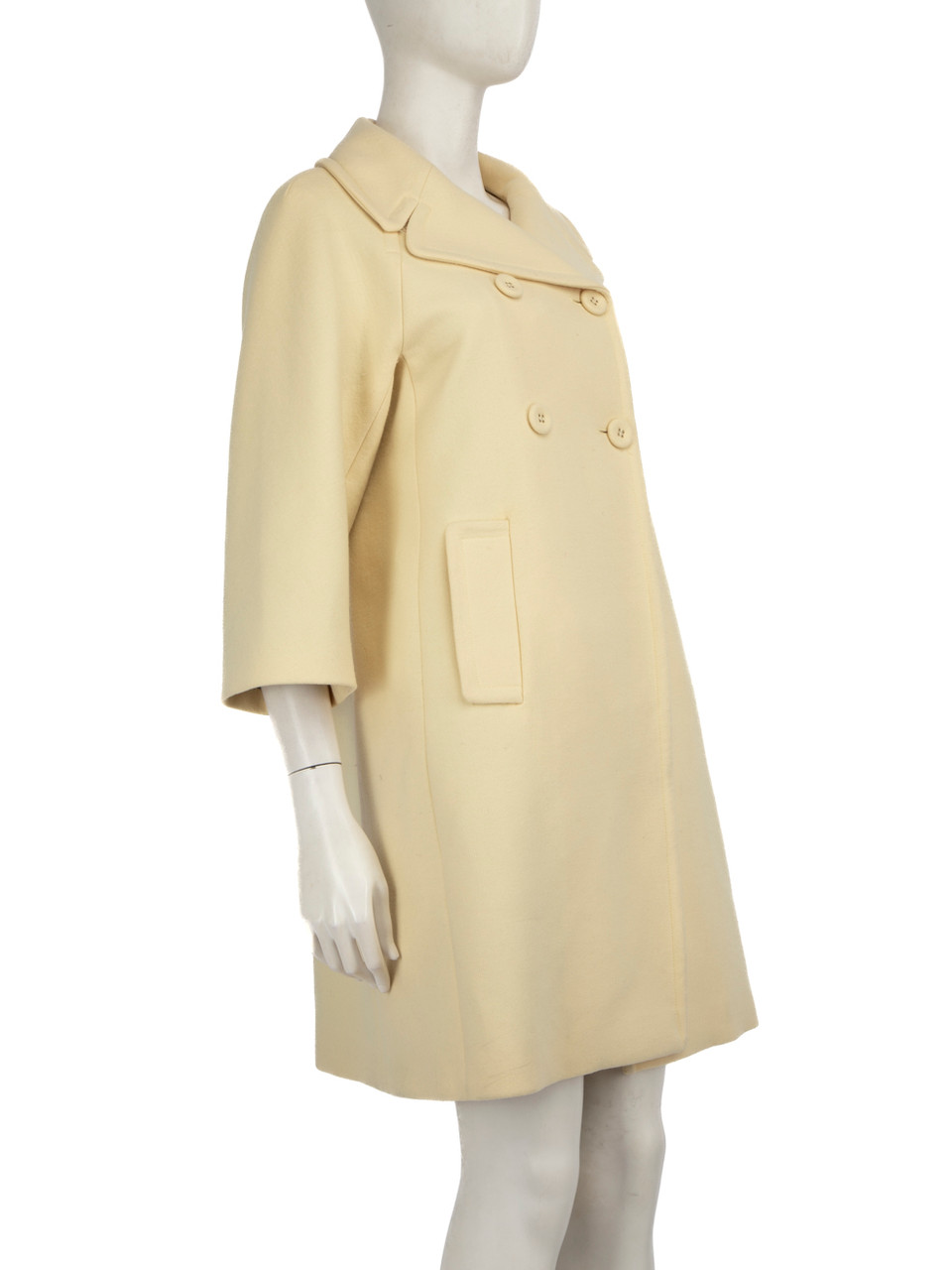 MAX&Co. Yellow Double Breasted Mid Length Coat MAX&Co. Yellow Double Breasted Mid Length Coat