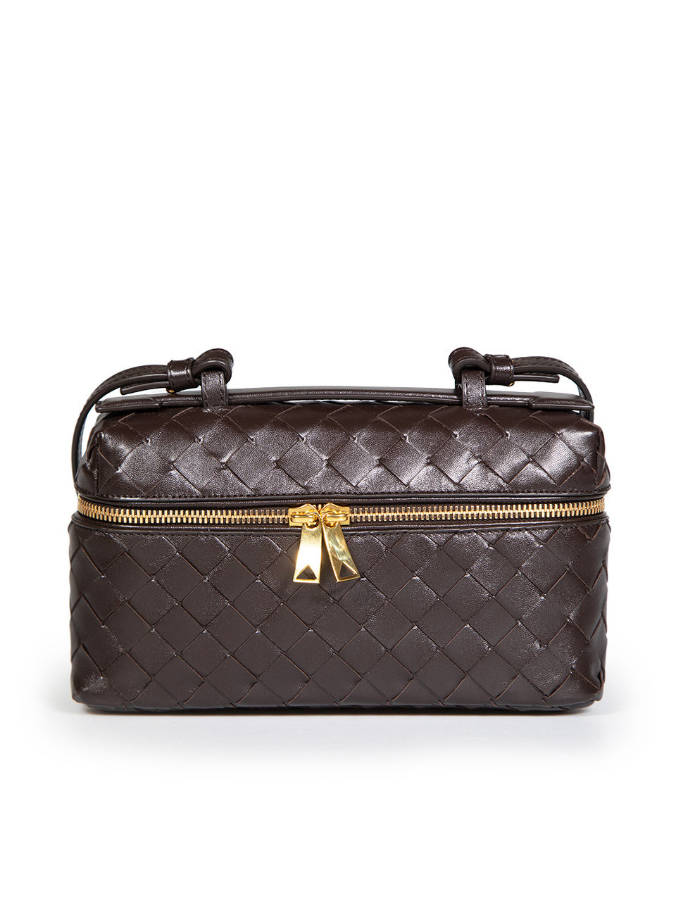 Bottega Veneta Brown Leather Bang Bang Vanity Case Bag Bottega Veneta Brown Leather Bang Bang Vanity Case Bag