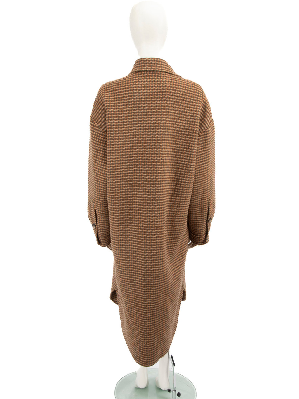 NANUSHKA Brown Wool Tartan Single Breasted Coat NANUSHKA Brown Wool Tartan Single Breasted Coat