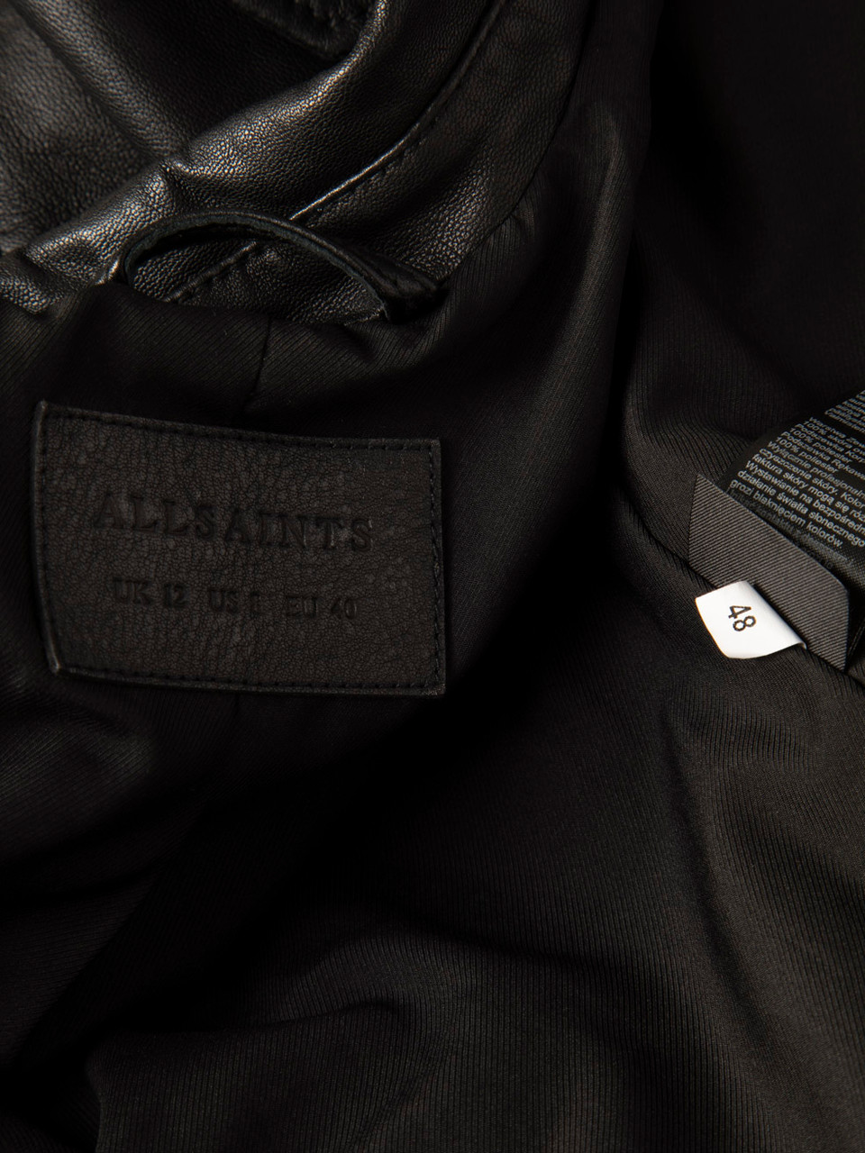 All Saints Black Tassel Balfern Biker Jacket All Saints Black Tassel Balfern Biker Jacket