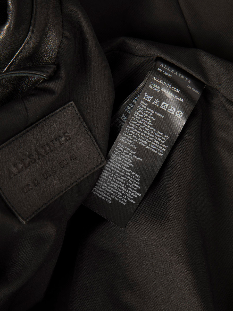 All Saints Black Tassel Balfern Biker Jacket All Saints Black Tassel Balfern Biker Jacket