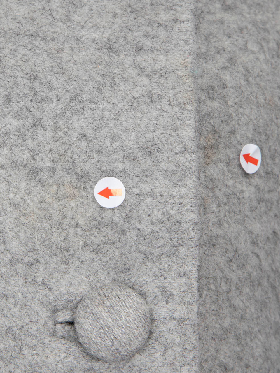 Smythe Grey Wool Curved Hem Mid Length Coat Smythe Grey Wool Curved Hem Mid Length Coat