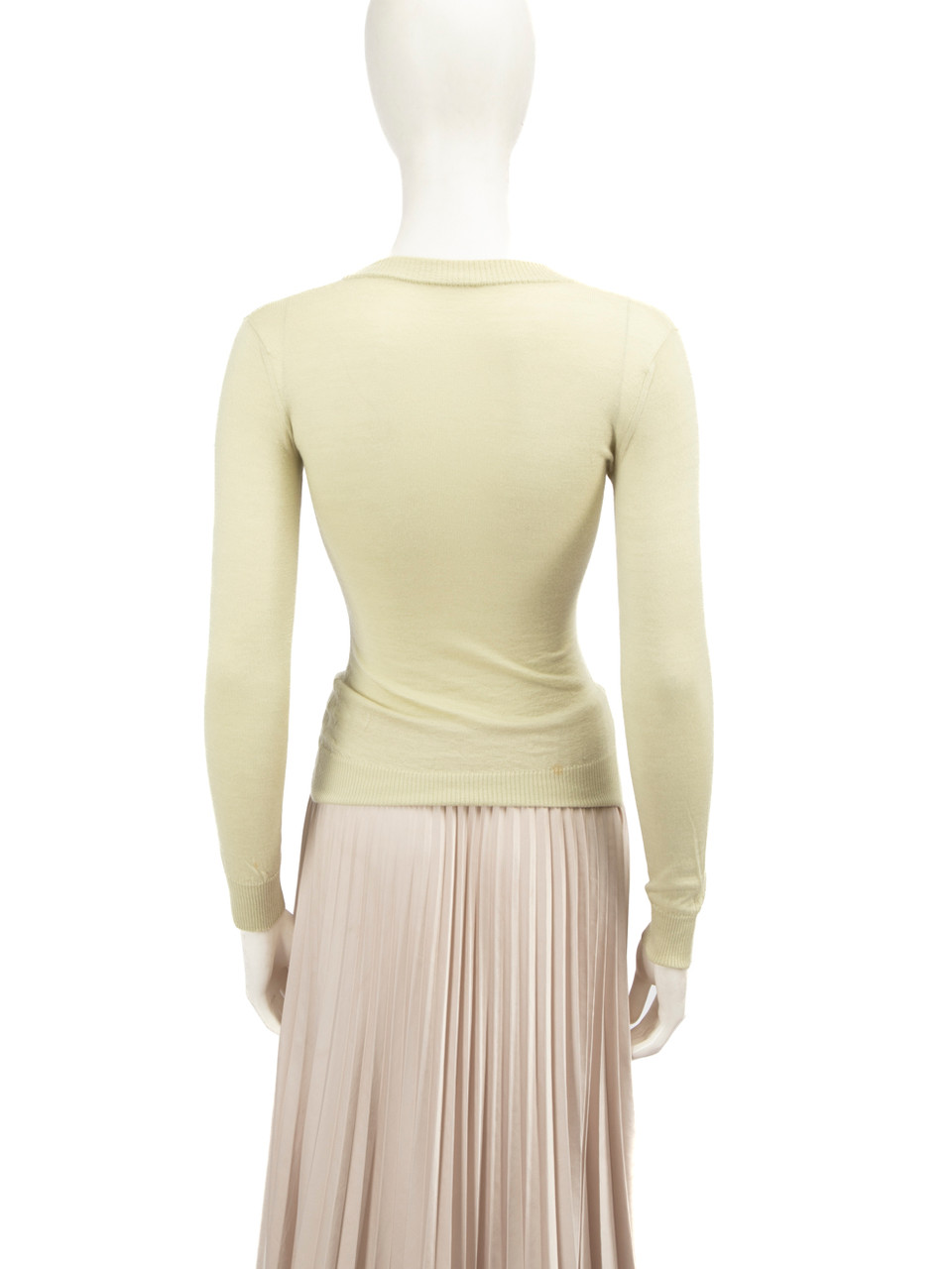 Alaïa Green Cashmere Long Sleeve Top