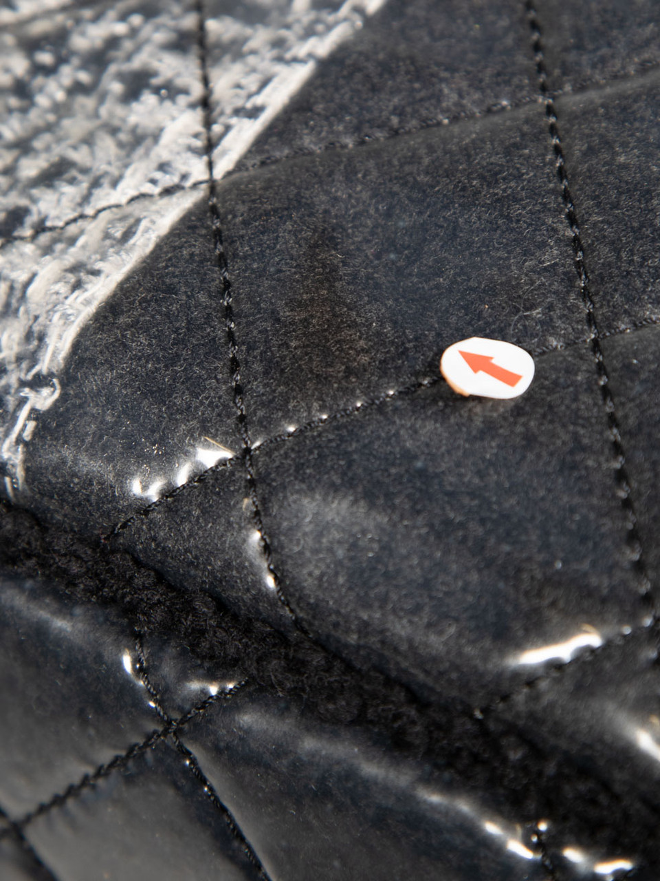 Chanel 2009-10 Grey Quilted Vinyl & Tweed Funny Patchwork Tote Chanel 2009-10 Grey Quilted Vinyl & Tweed Funny Patchwork Tote