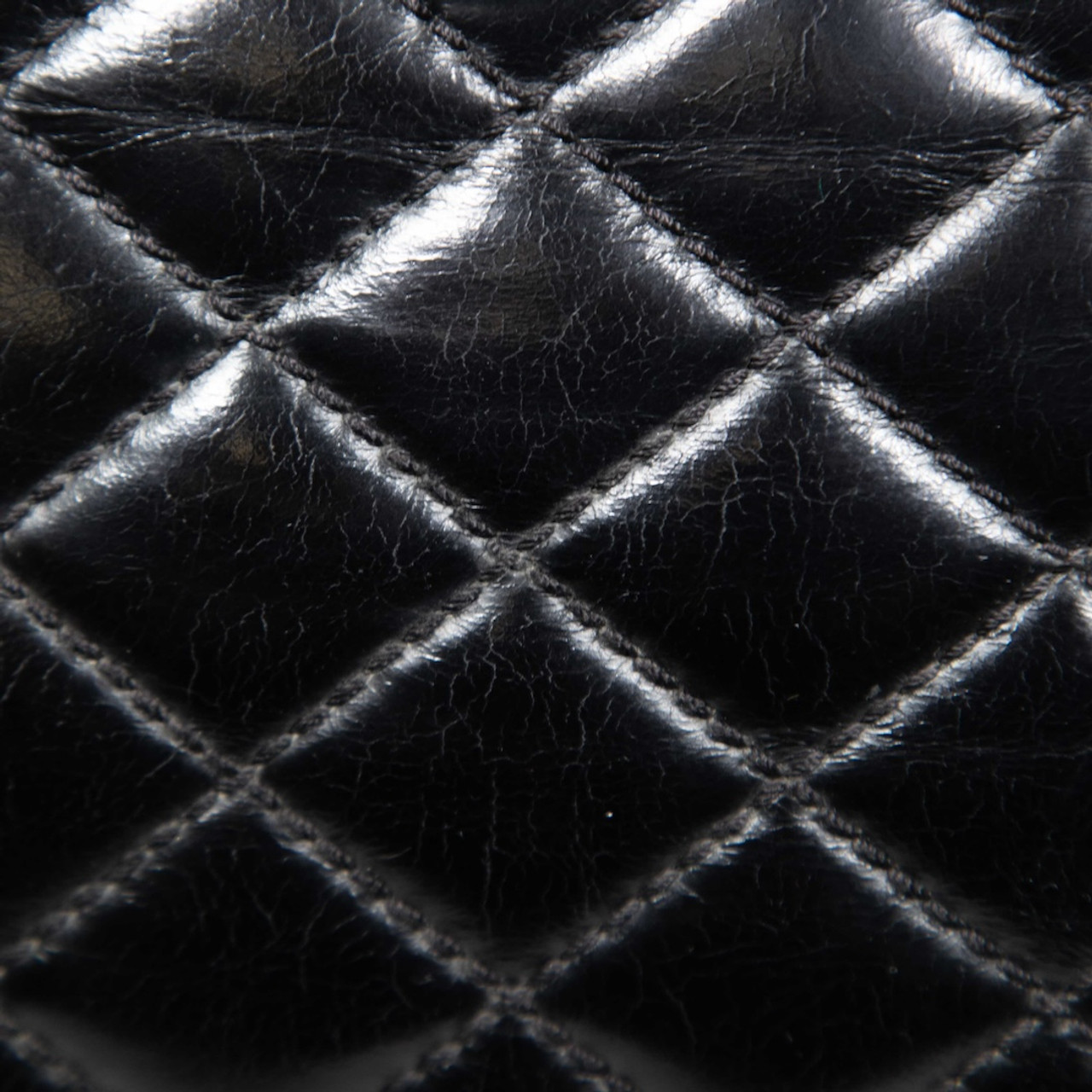 Chanel 2016 Black Leather Shopping Tote Bag
