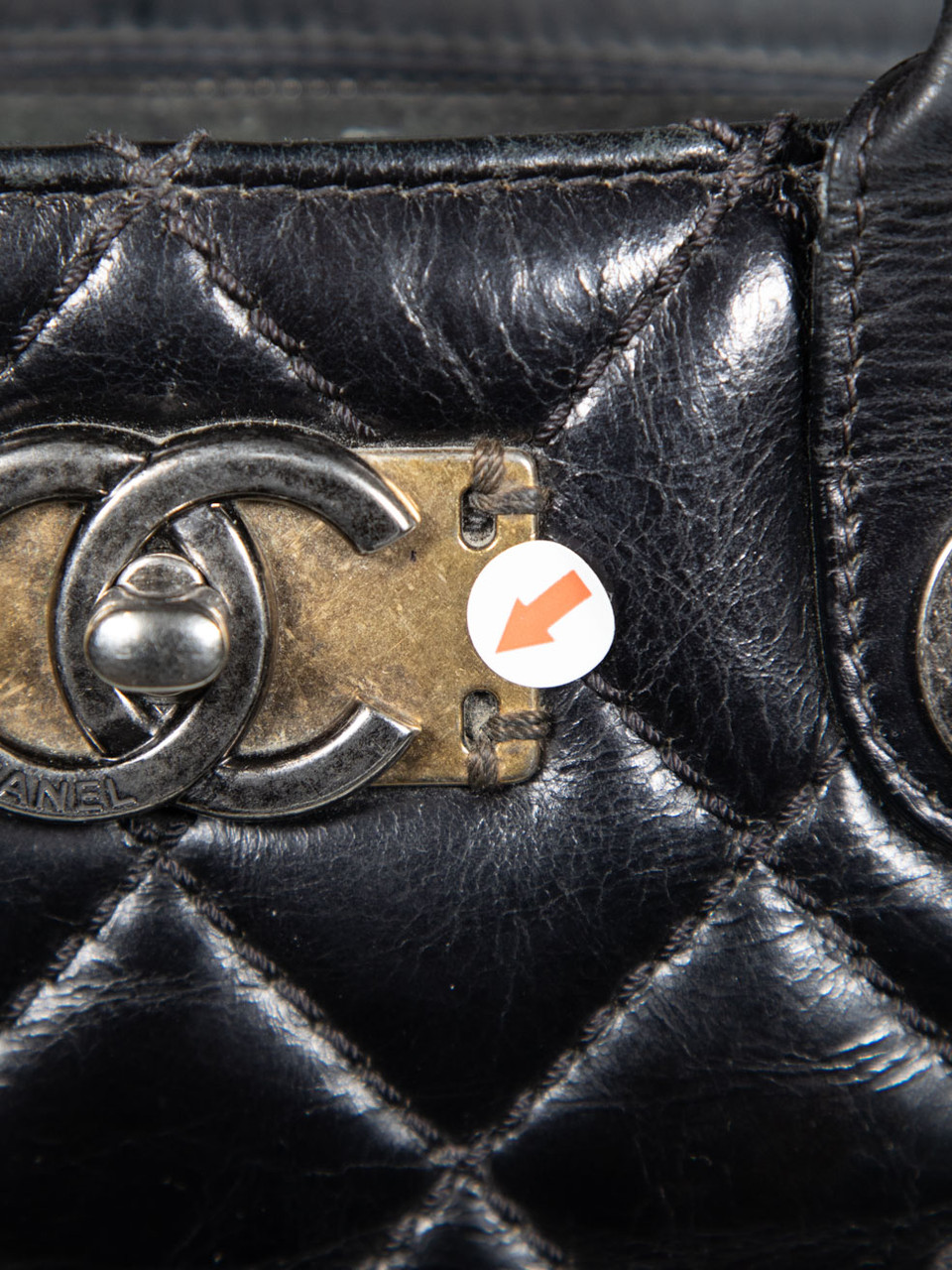 Chanel 2016 Black Leather Shopping Tote Bag