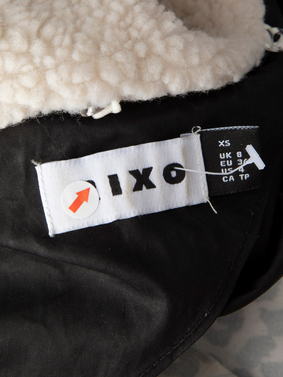 Rixo Leopard Print Shearling Trim Coat