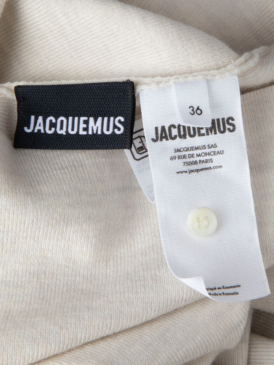 Jacquemus Ecru Tie Wool Midi Dress Jacquemus Ecru Tie Wool Midi Dress