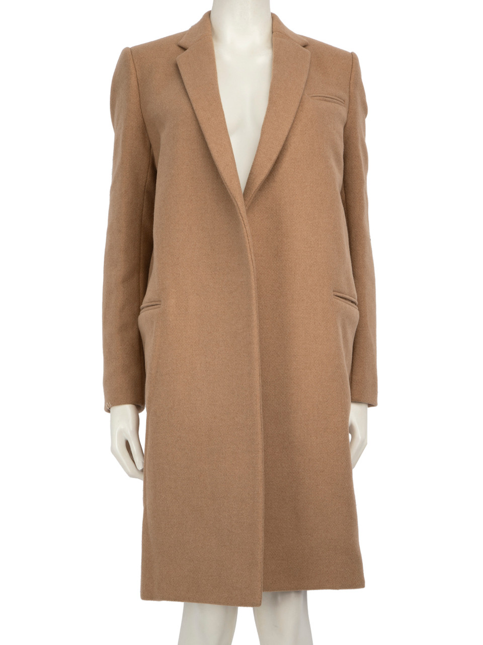 Céline Beige Camel Hair Single Breasted Long Coat Céline Beige Camel Hair Single Breasted Long Coat