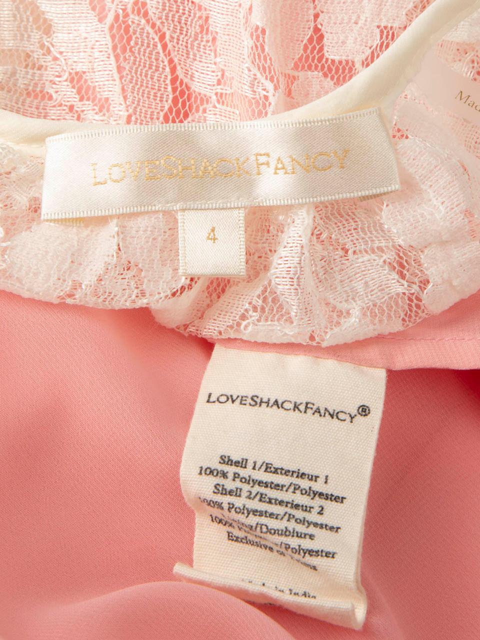 LoveShackFancy Pink Ombré Panelled Maxi Dress LoveShackFancy Pink Ombré Panelled Maxi Dress