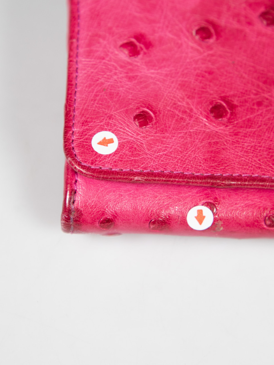 Loewe Pink Ostrich Leather Wallet