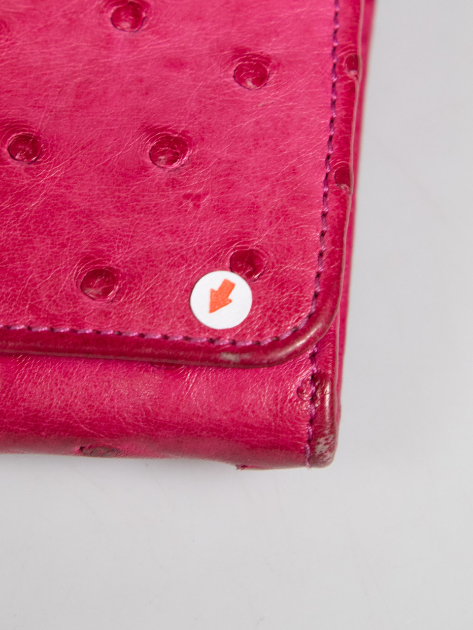 Loewe Pink Ostrich Leather Wallet