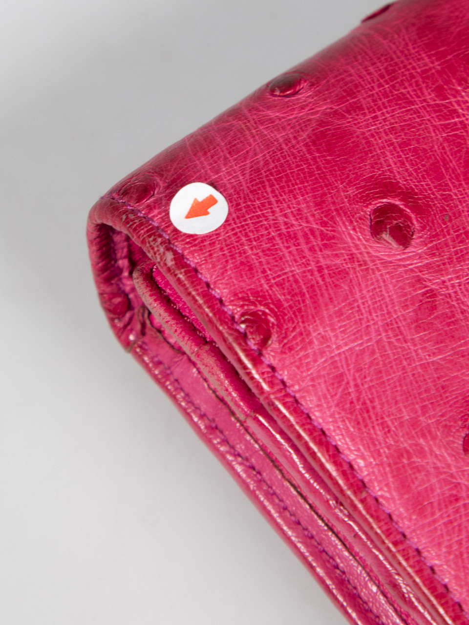 Loewe Pink Ostrich Leather Wallet