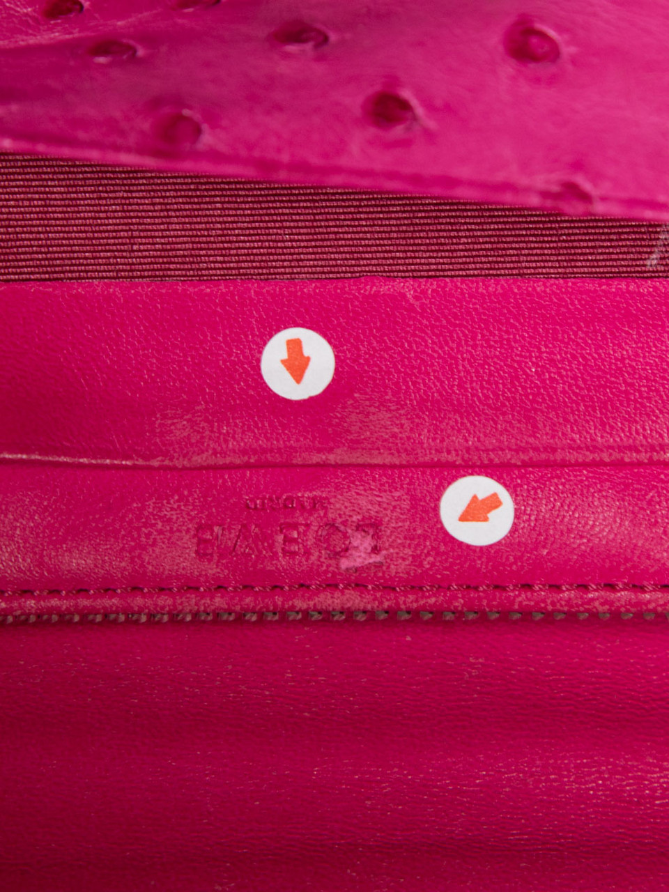 Loewe Pink Ostrich Leather Wallet