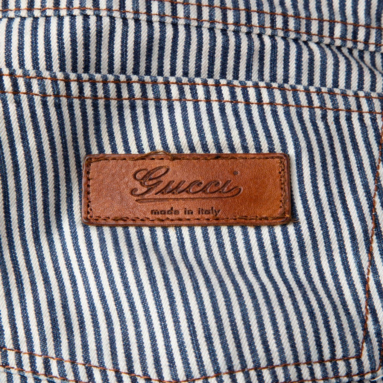 Gucci Blue Denim Striped Jeans Gucci Blue Denim Striped Jeans