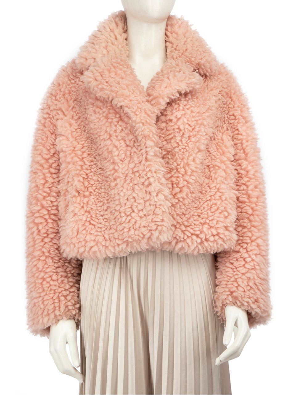 Stand Studio Pink Faux Fur Cropped Janet Jacket Stand Studio Pink Faux Fur Cropped Janet Jacket