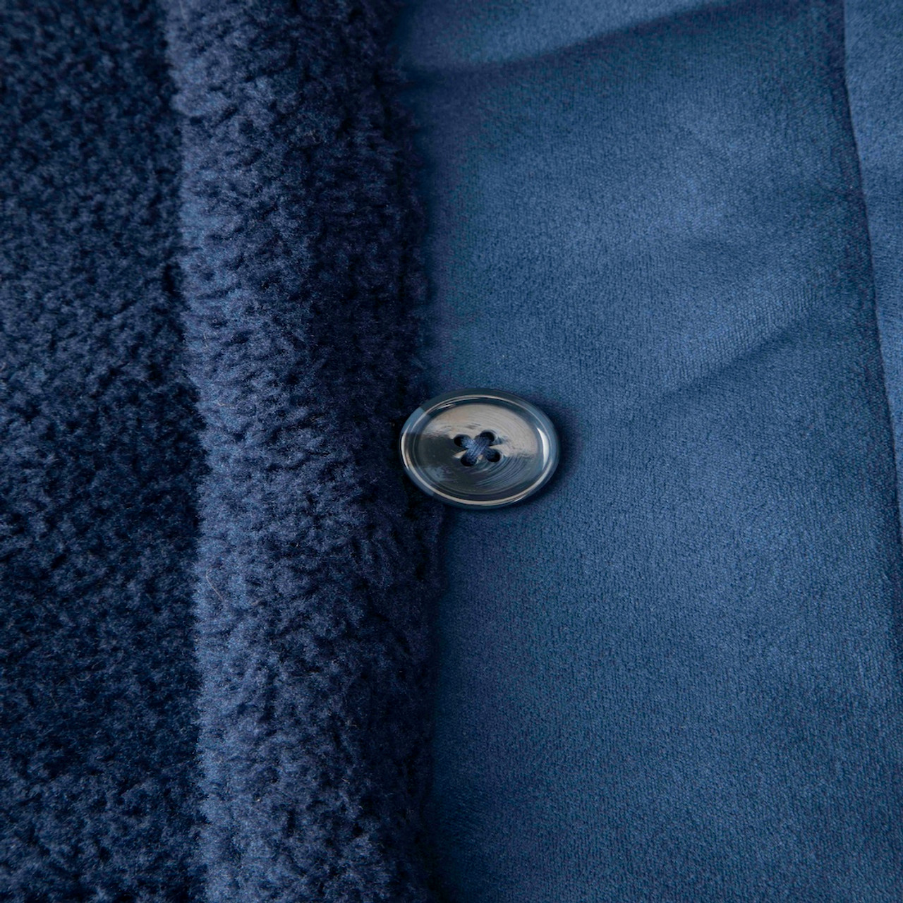 .OBJECT Navy Faux Suede Reversible Coat .OBJECT Navy Faux Suede Reversible Coat