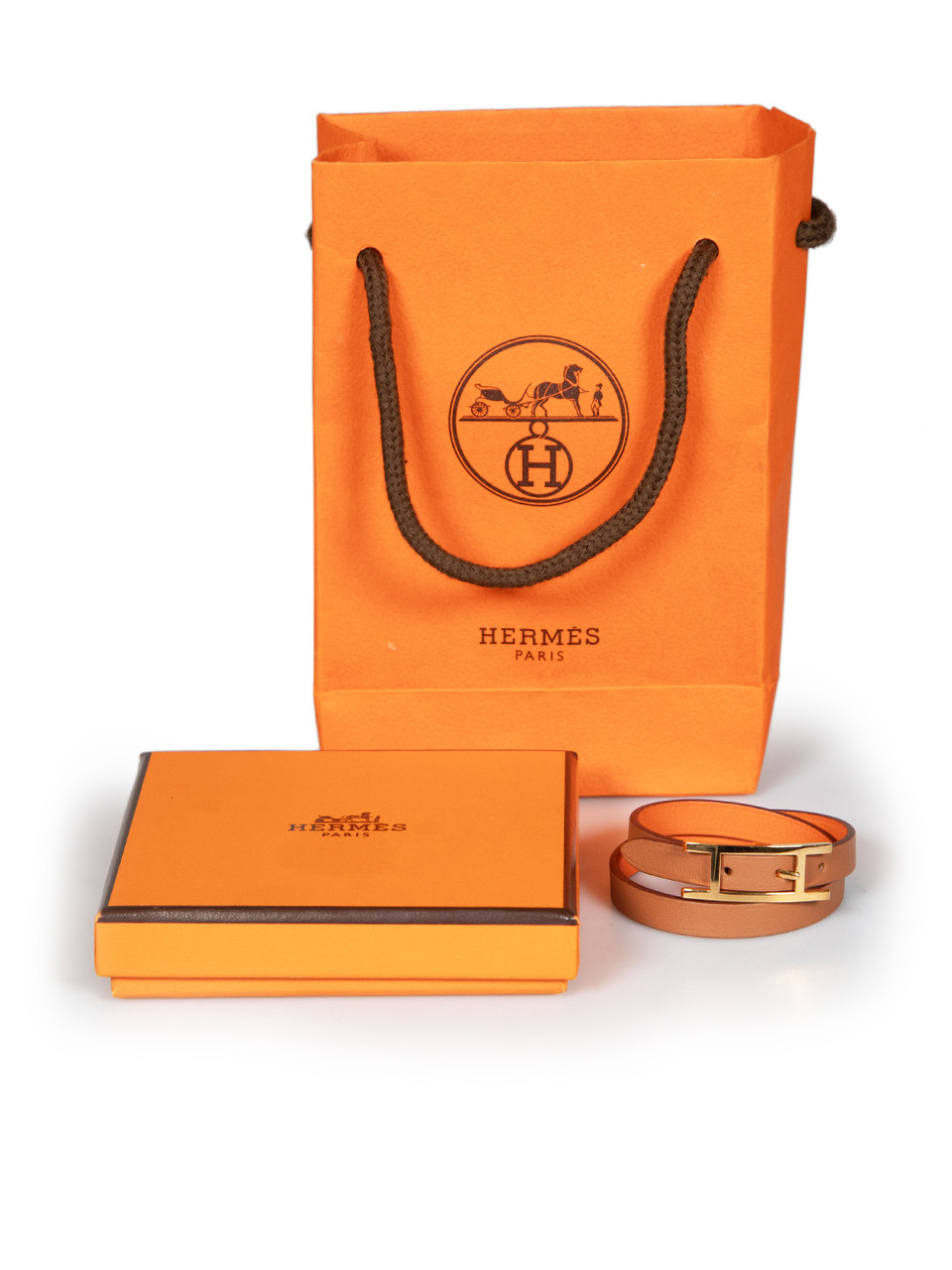 Hermès Leather Behapi Reversible Bracelet