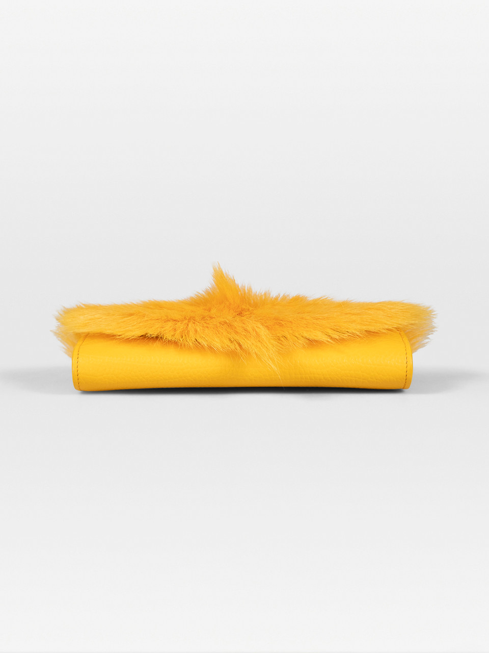 Burberry Yellow Faux Fur Chess Wallet