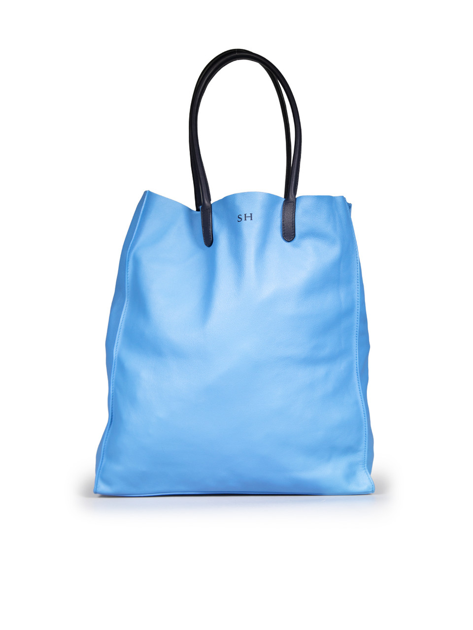 Smythson Blue Leather Tote Bag Smythson Blue Leather Tote Bag
