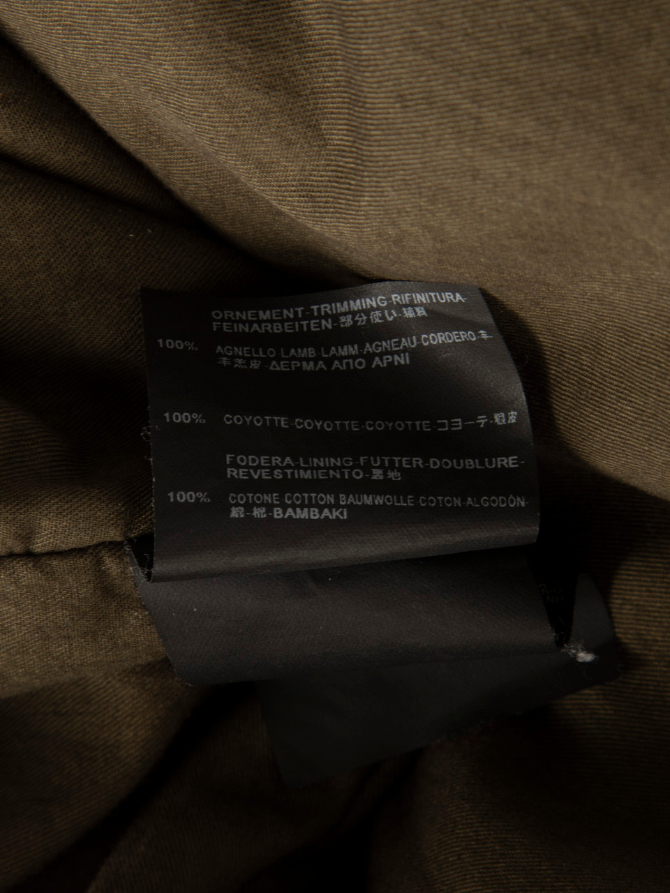 Saint Laurent Green Coyote Fur Collar Parka Coat Saint Laurent Green Coyote Fur Collar Parka Coat