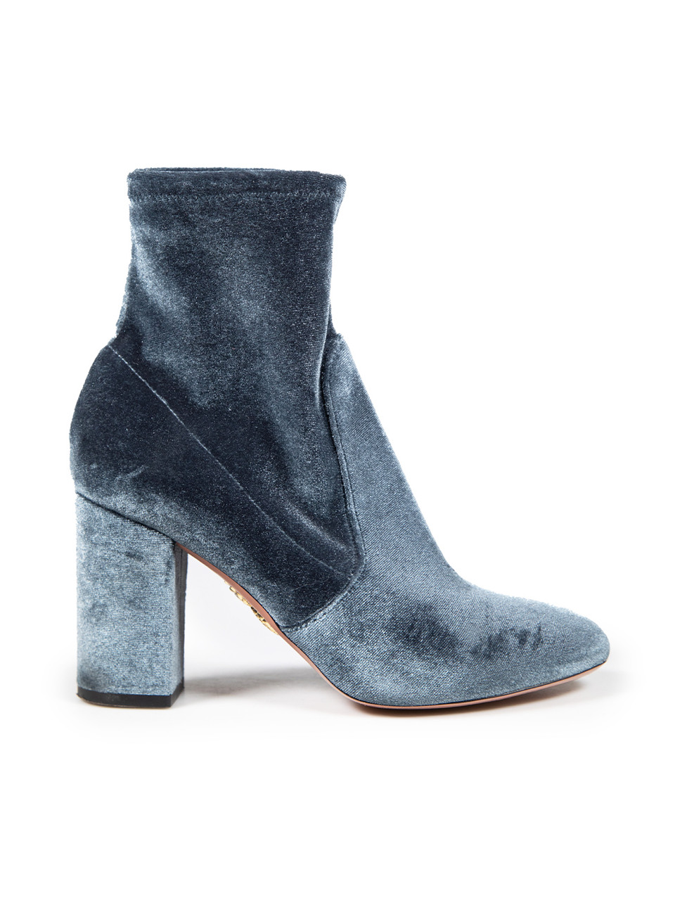 Aquazzura Grey Velvet Ankle Boots Aquazzura Grey Velvet Ankle Boots
