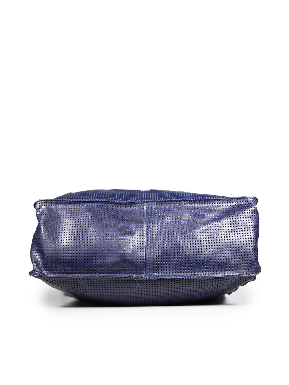 Courrèges Blue Leather Perforated Tote Bag