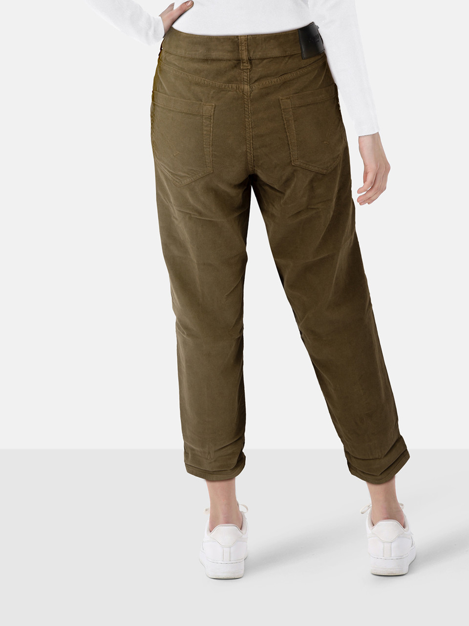 Dondup Green Koons Cropped Leg Trousers