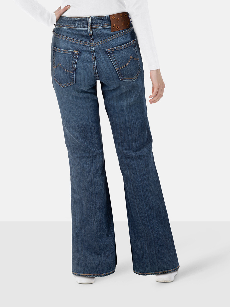 Jacob Cohen Blue Bootcut Victoria High Rise Jeans