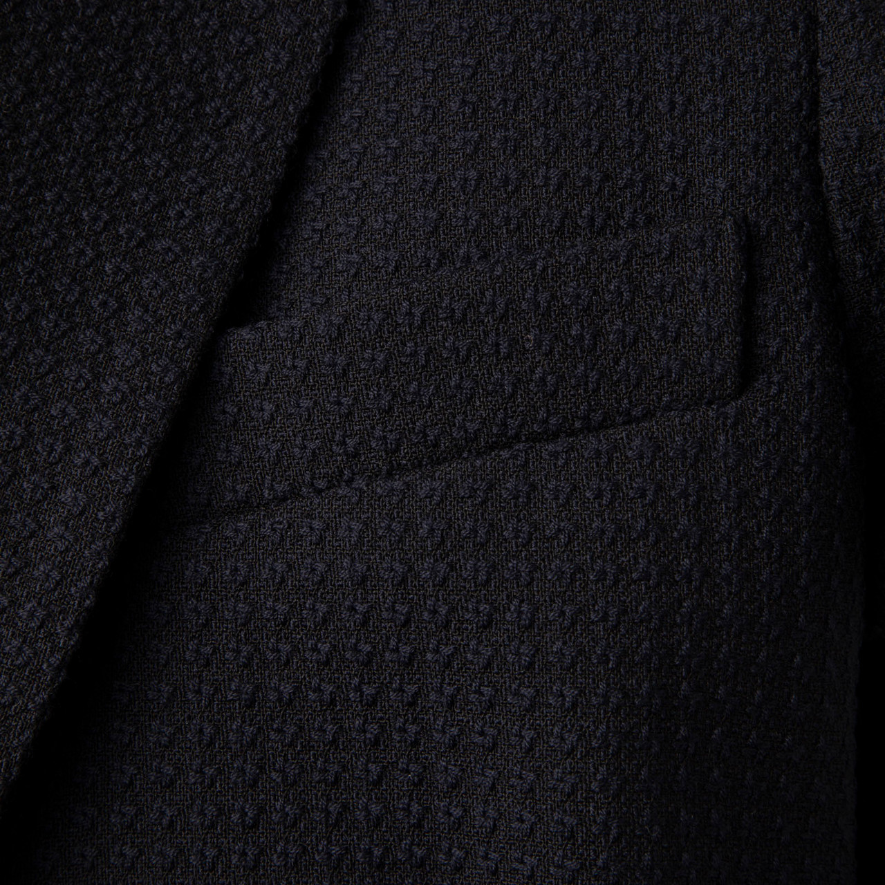 Circolo 1901 Navy Knit Mid Length Wool Blazer
