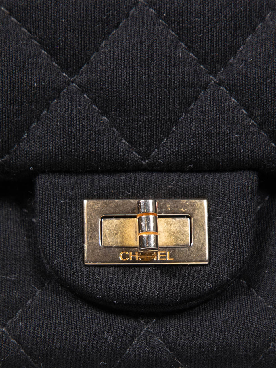 Chanel 2009-2010 Black Quilted Jersey 2.55 Bag