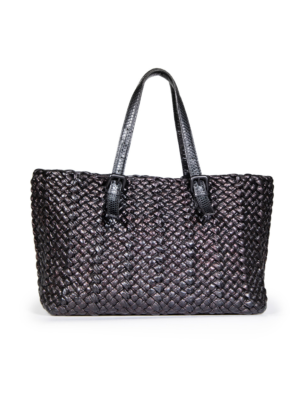 Bottega Veneta Metallic Brown Intrecciato Tote Bag