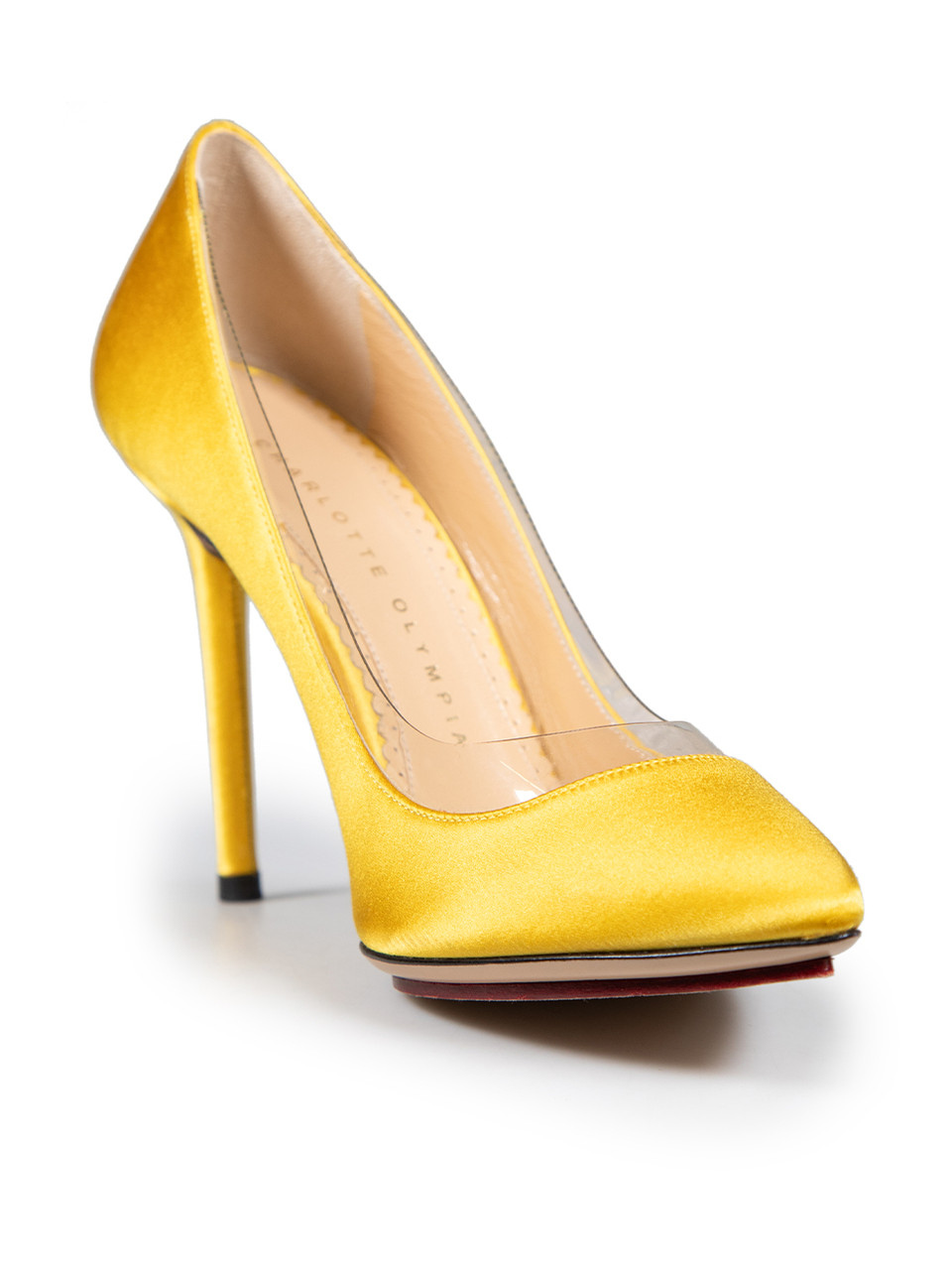 Charlotte Olympia Yellow Satin & PVC Pumps Charlotte Olympia Yellow Satin & PVC Pumps