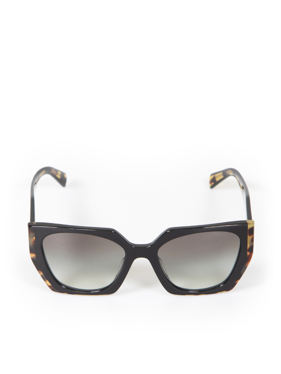 Prada Black Tortoiseshell Square Gradient Sunglasses Prada Black Tortoiseshell Square Gradient Sunglasses