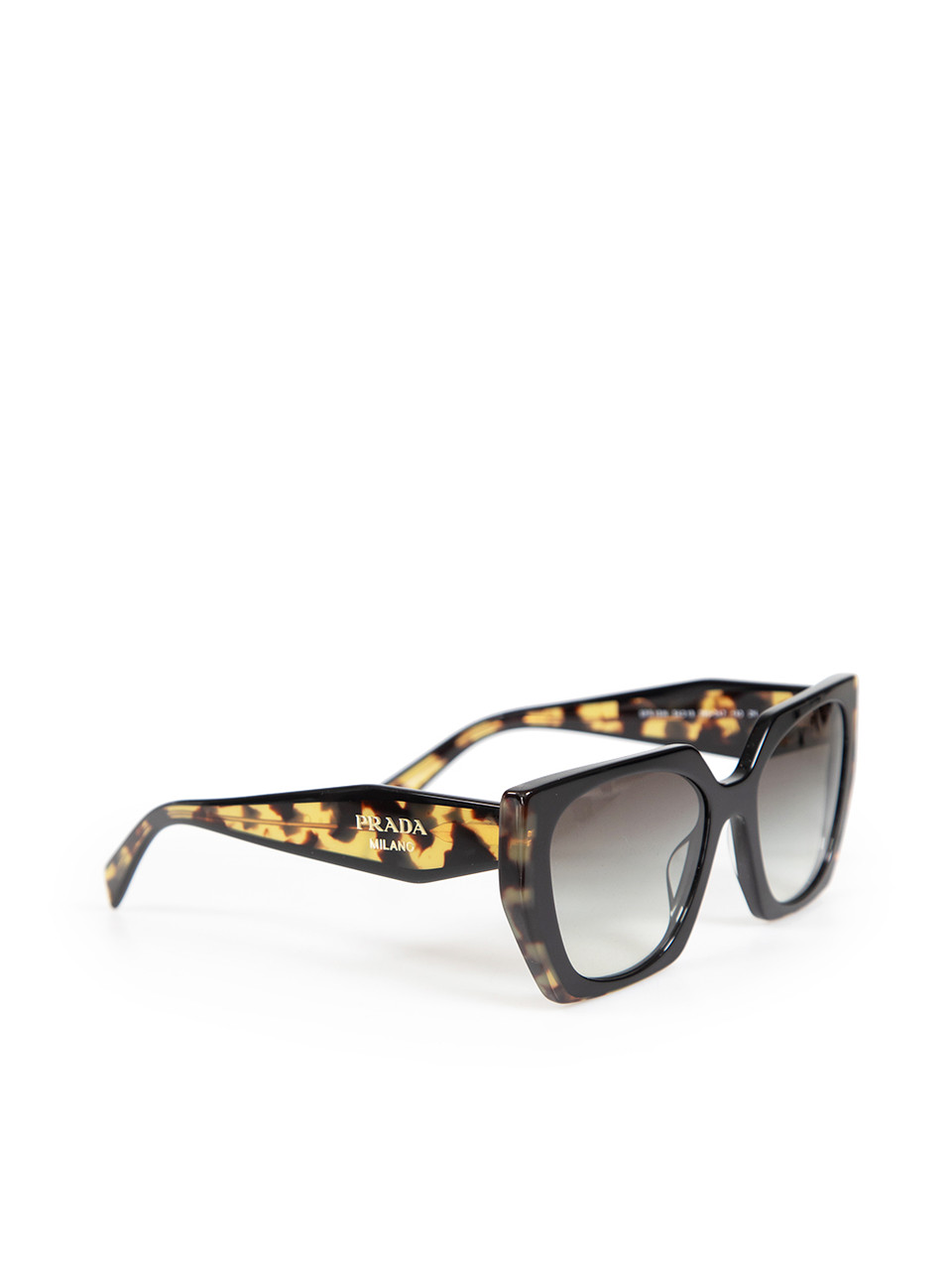 Prada Black Tortoiseshell Square Gradient Sunglasses Prada Black Tortoiseshell Square Gradient Sunglasses