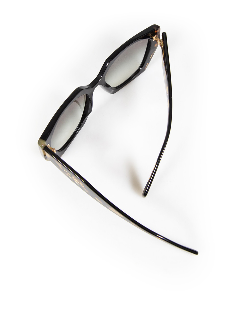 Prada Black Tortoiseshell Square Gradient Sunglasses Prada Black Tortoiseshell Square Gradient Sunglasses