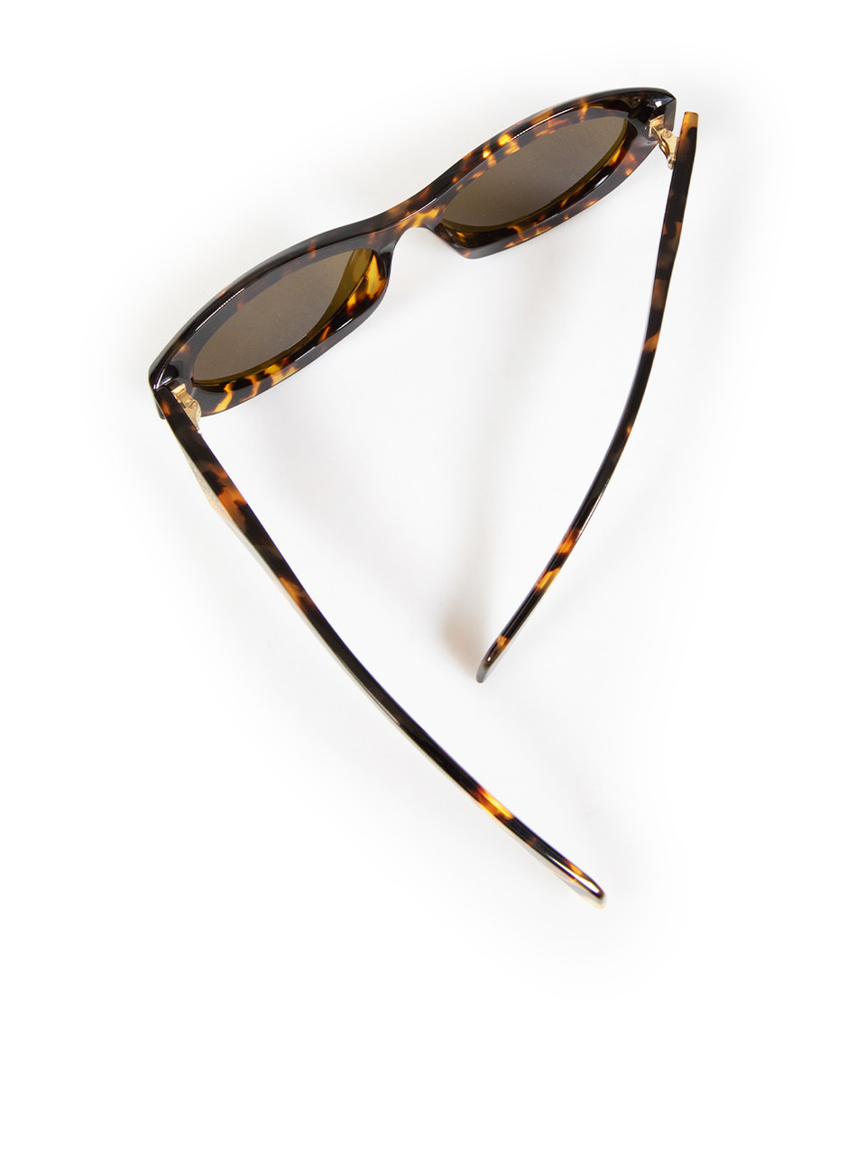 Prada Brown Tortoiseshell Oval Tinted Sunglasses