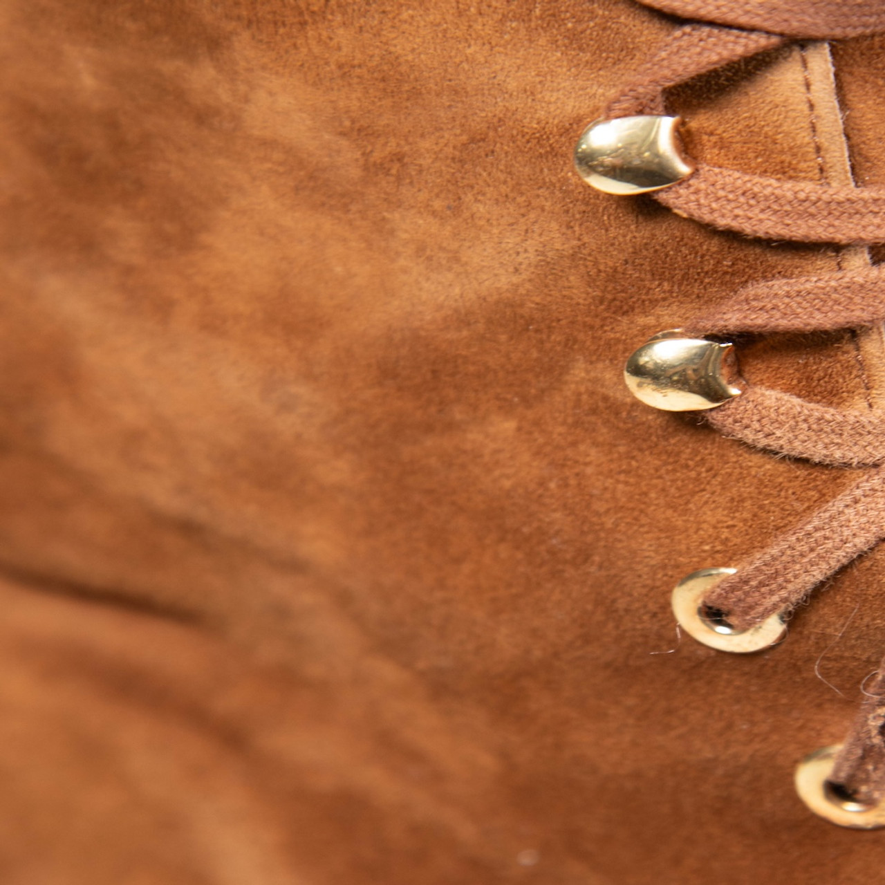 Stuart Weitzman Brown Suede Lace Up Combat Boots