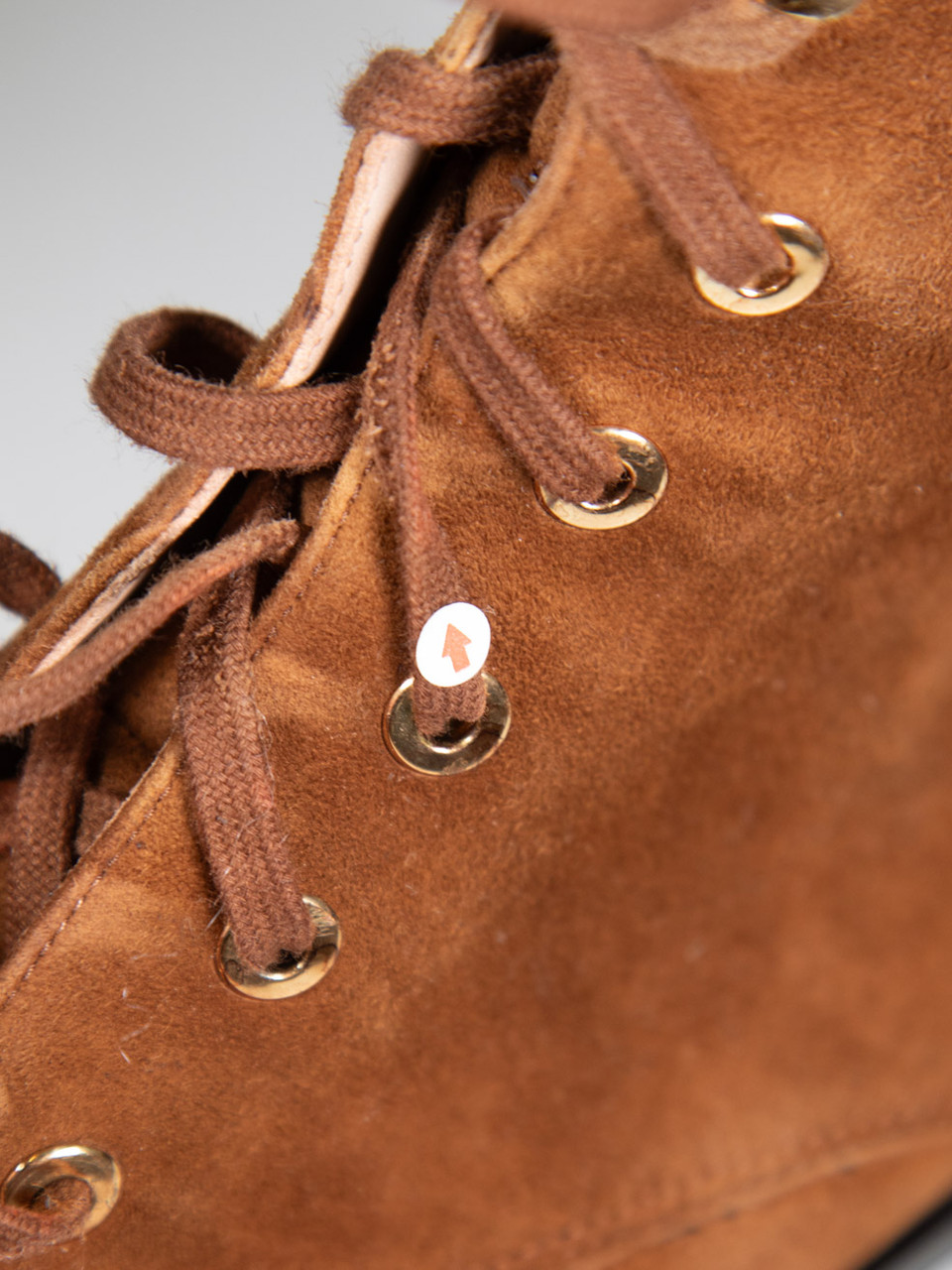 Stuart Weitzman Brown Suede Lace Up Combat Boots