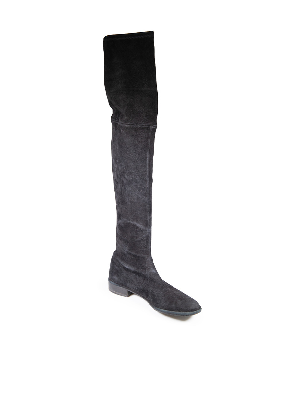 Stuart Weitzman Black Suede Lowland Tie Boots