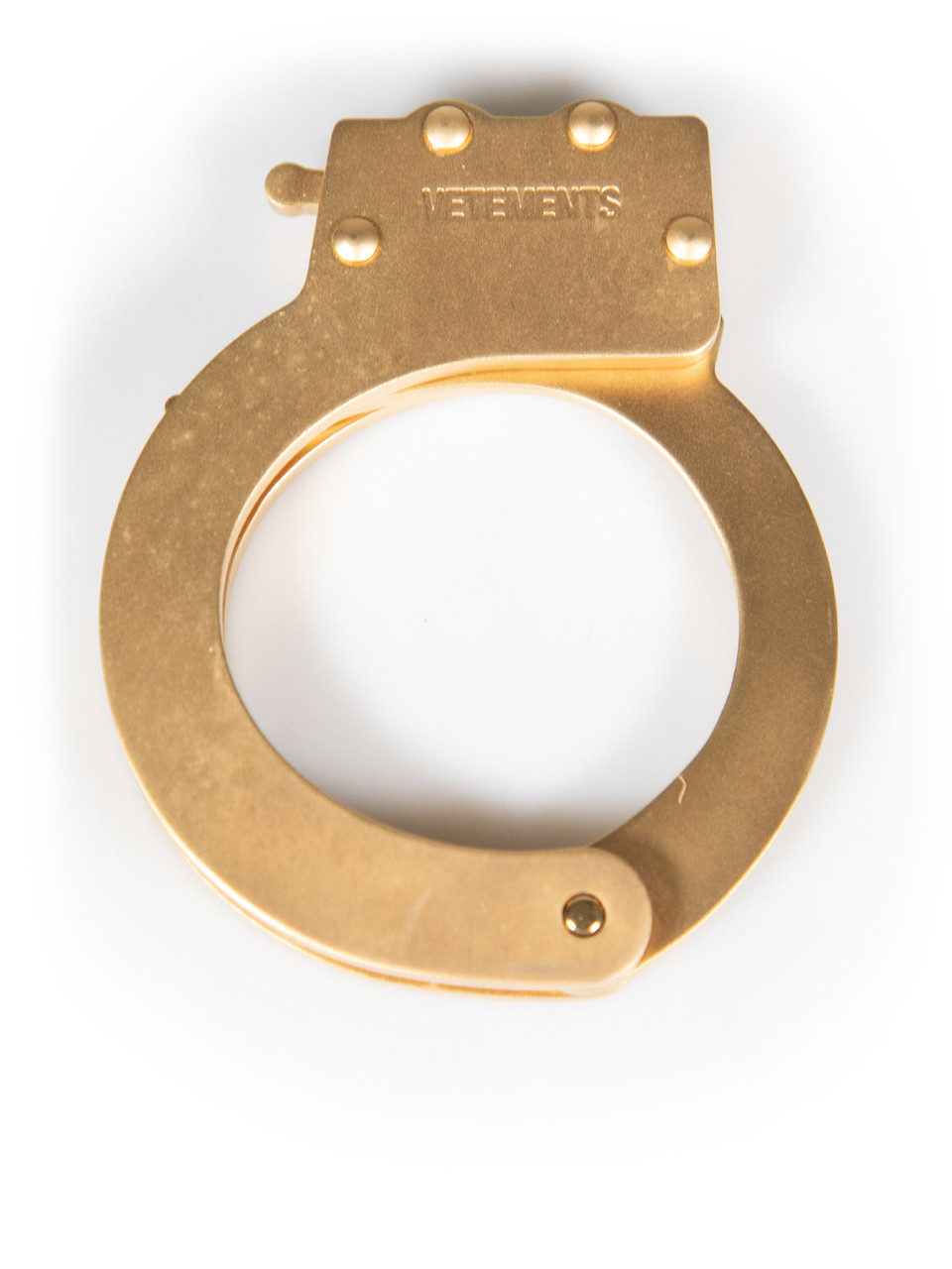 Vetements Brushed Gold Handcuff Bracelet