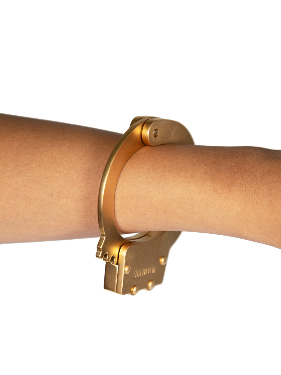 Vetements Brushed Gold Handcuff Bracelet
