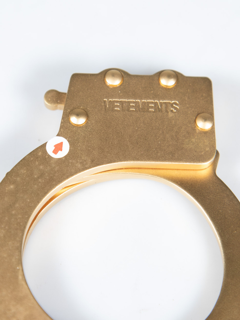 Vetements Brushed Gold Handcuff Bracelet