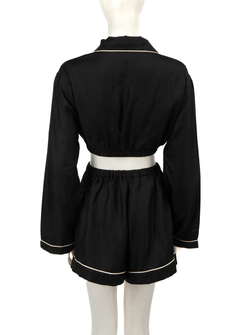Prada Black Silk Pyjama Set