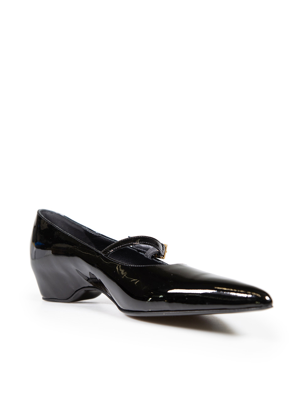 Khaite Black Patent Sybil Mary Jane Heels